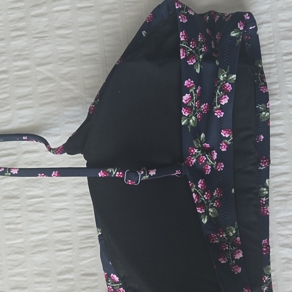 NWT*J CREW Topstitched scoopneck bikini top navy twilight berry womens 3X #BE725 - Picture 7 of 12